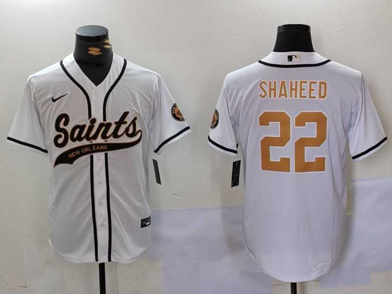 Men's New Orleans Saints #22 Rashid Shaheed White Cool Base Stitched Baseball Jersey,We sell and wholesale Men's New Orleans Saints #22 Rashid Shaheed White Cool Base Stitched Baseball Jersey on line form chian!